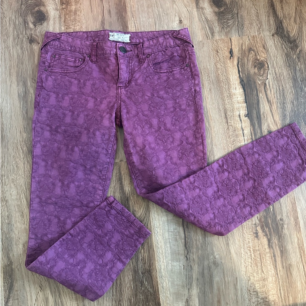 Free People Damask Skinny Jeans